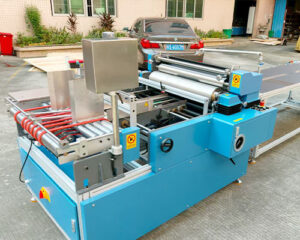 Semi-auto single feeder puzzle gluing machine