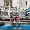 Fully automatic board book pages pasting& glue binding line