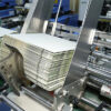 Fully automatic board book pages pasting& glue binding line