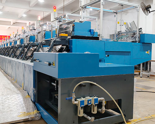 Fully automatic board book pages pasting& glue binding line